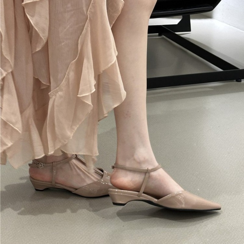 Womens Pointed Toe T-Strap Kit - Women Shoes Wedges ulasan dan harga