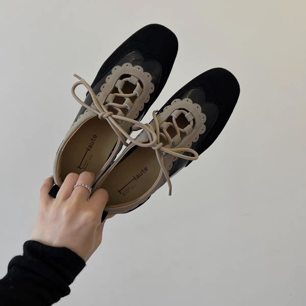 Women's Retro Scalloped Brogue - Shoes For Women Flats ulasan dan harga