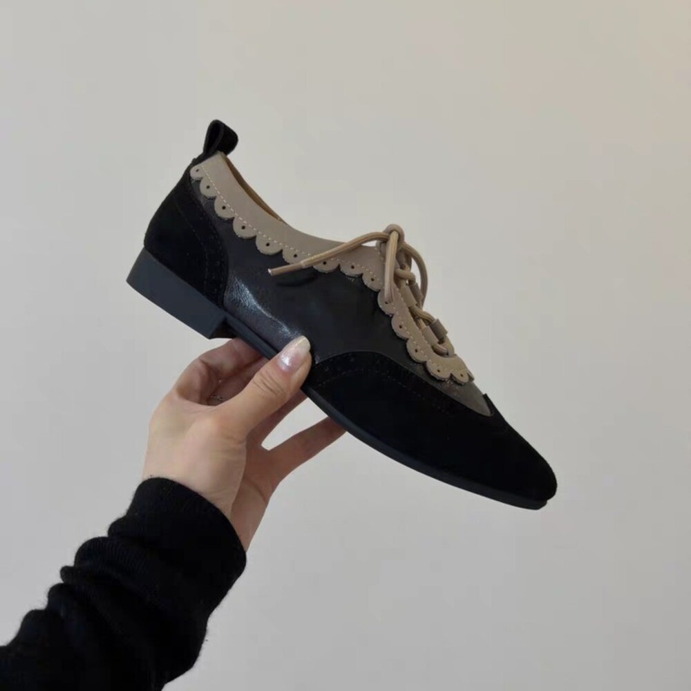 Women's Retro Scalloped Brogue - Shoes For Women Flats ulasan dan harga