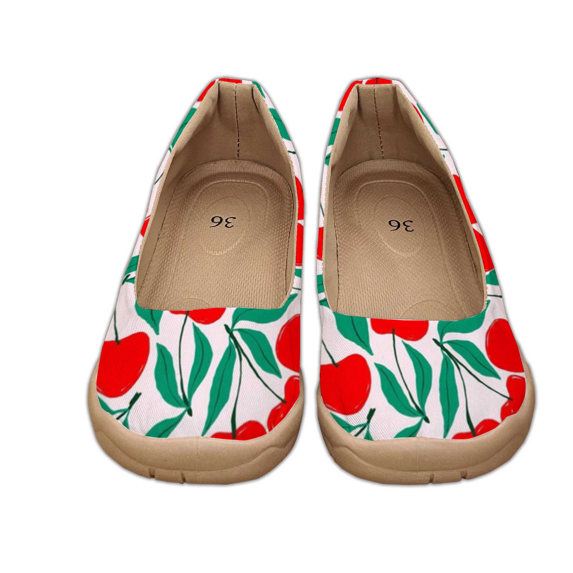 Sweet Cherry-Colored Wide-Fit  - Women'S Shoes For Flat Feet ulasan dan harga