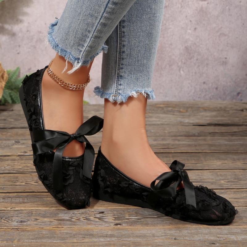 Fashion New Pink Lace Flower F - Shoes For Women Flats ulasan dan harga