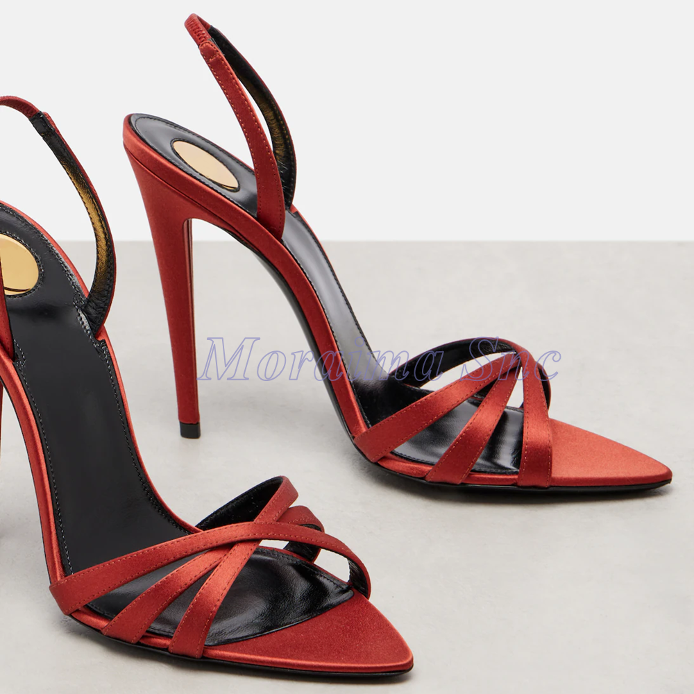 Satin Pointed Toe Cross Strap  - Kids Shoes Women ulasan dan harga