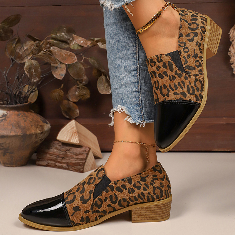 Leopard Printed Women's Low He - Women Shoes Loafers ulasan dan harga