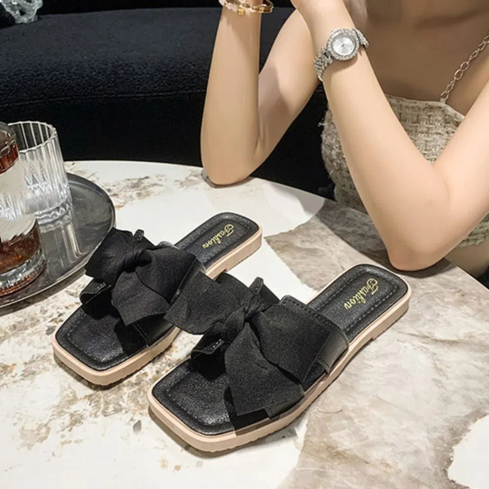 Casual Soft Sole Bowknot Slipp - Jelly Sandal Women ulasan dan harga