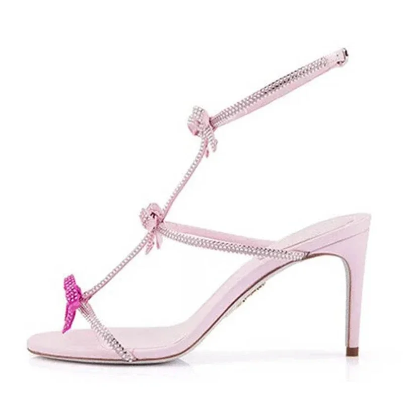 Aneikeh Elegant Silk Rhineston - Strappy Heeled Sandals ulasan dan harga
