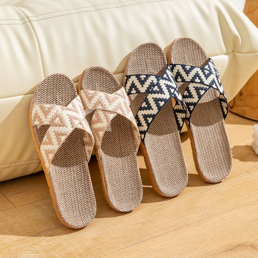 Fashion Ethnic Style Linen Cro - Jelly Sandal Women ulasan dan harga